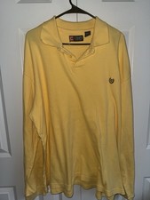 Yellow Long Chaps Dress Polo Shirt XL