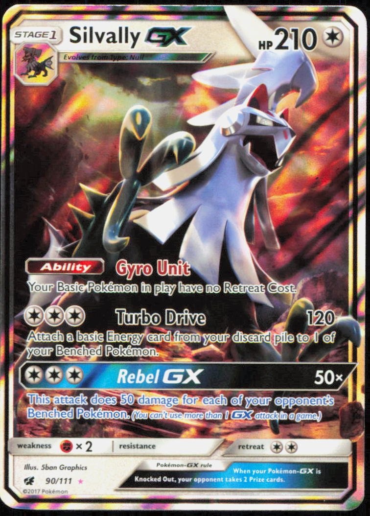 Silvally GX 90/111 SM - Crimson Invasion Ultra Rare NM Pokemon TCG