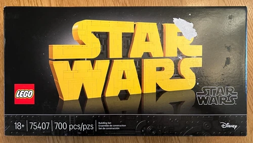 LEGO Star Wars Brick-Built Star Wars Logo Building Set 75407 - Rip in Front Box