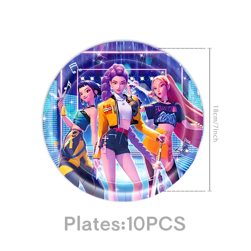 Korean Anime Kpop Demon Hunters Birthday and Christmas Party Decoration Outdoors