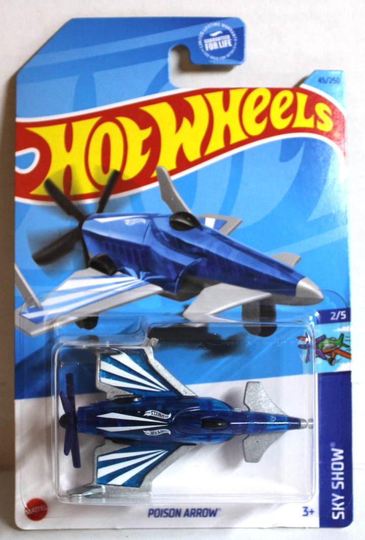 Hot Wheels 2023 Sky Show 2/5 Poison Arrow #45/250 Blue - New