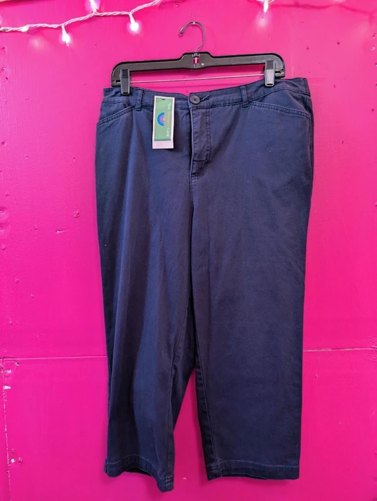 Croft & Barrow Navy Blue Cotton Stretch Capri Pants 12