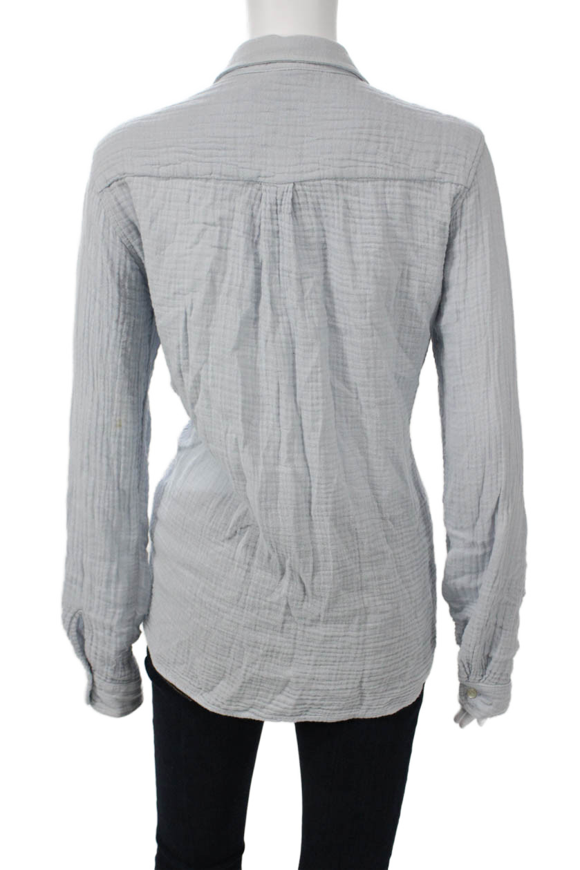 Felicite Womens Basic Button-Up Collared Long Sle… - image 3