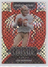 2022 Panini Rookies & Stars Crusade Red Plaid Prizm Joe Montana #CR-24 HOF 2t9