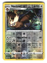 Noctowl 144/202 Reverse Holo Sword & Shield Base Set
