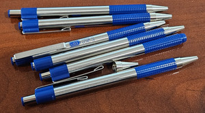 Pens Zebra F-301 Retractable Ball Point NO Ink Pen Shell Only F301 NOREFILL BLUE