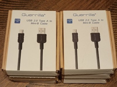 6 Guerrilla USB 2.0 Type A to Mini-B Cable TI 84 Plus TI 84 Plus C TI 89 TI NEW