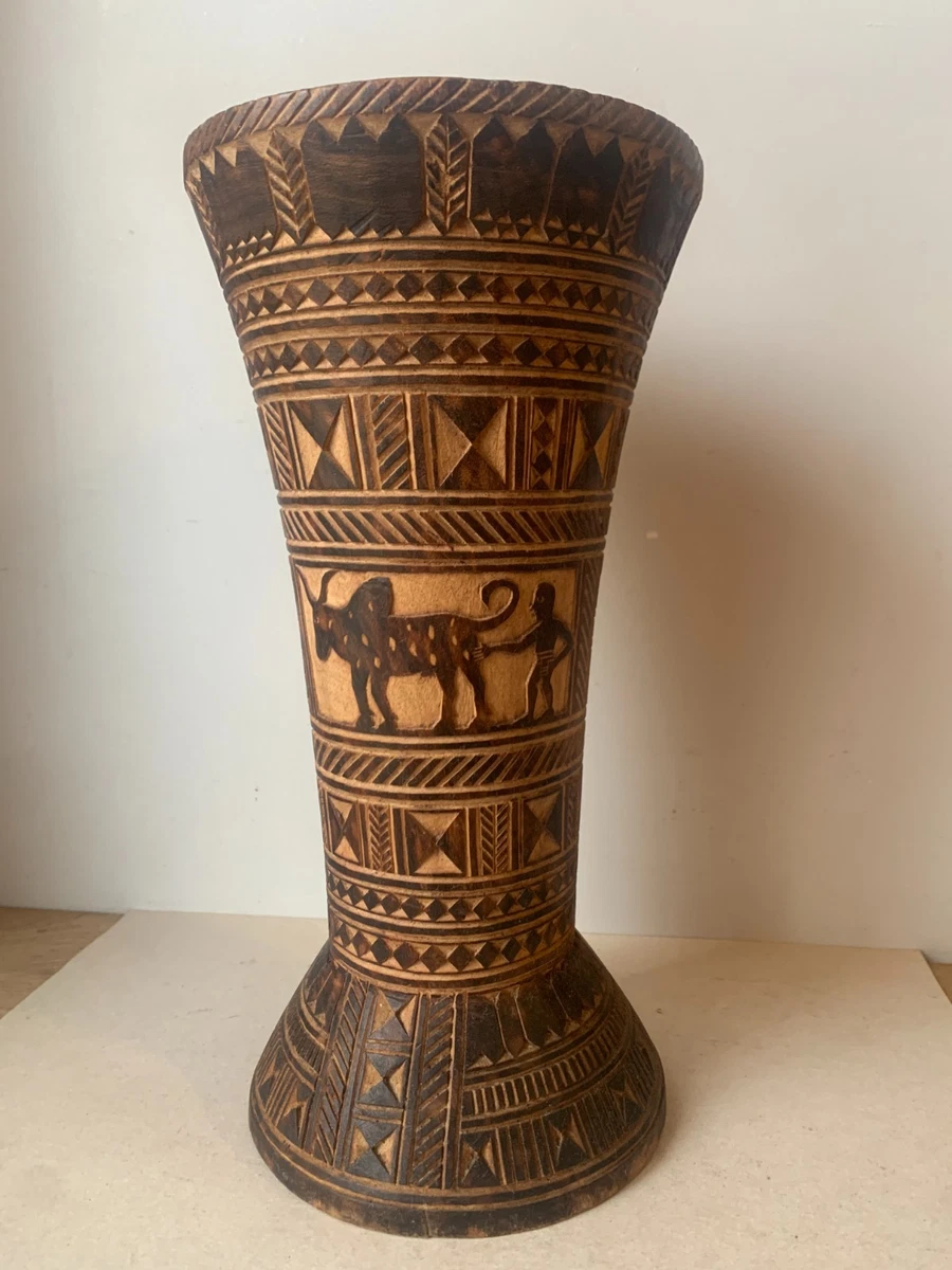 Lot De 3 Vases Décoratifs Artisanaux Du Brésil - Années 1980 - Céramique Art Nouveau