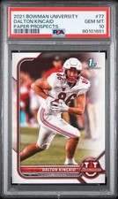 2021 Bowman University Dalton Kincaid RC #77, Buffalo Bills, PSA 10 POP 11