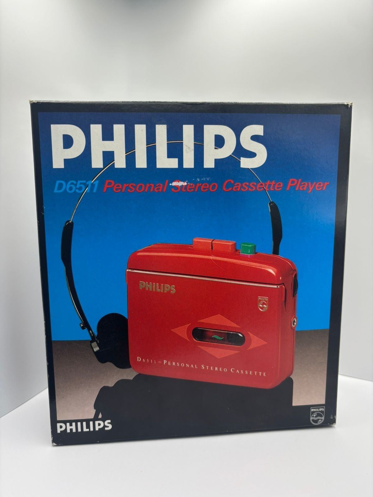 Baladeur cassette vintage Philips D6511 d'époque pour collectionneur de lecteur audio