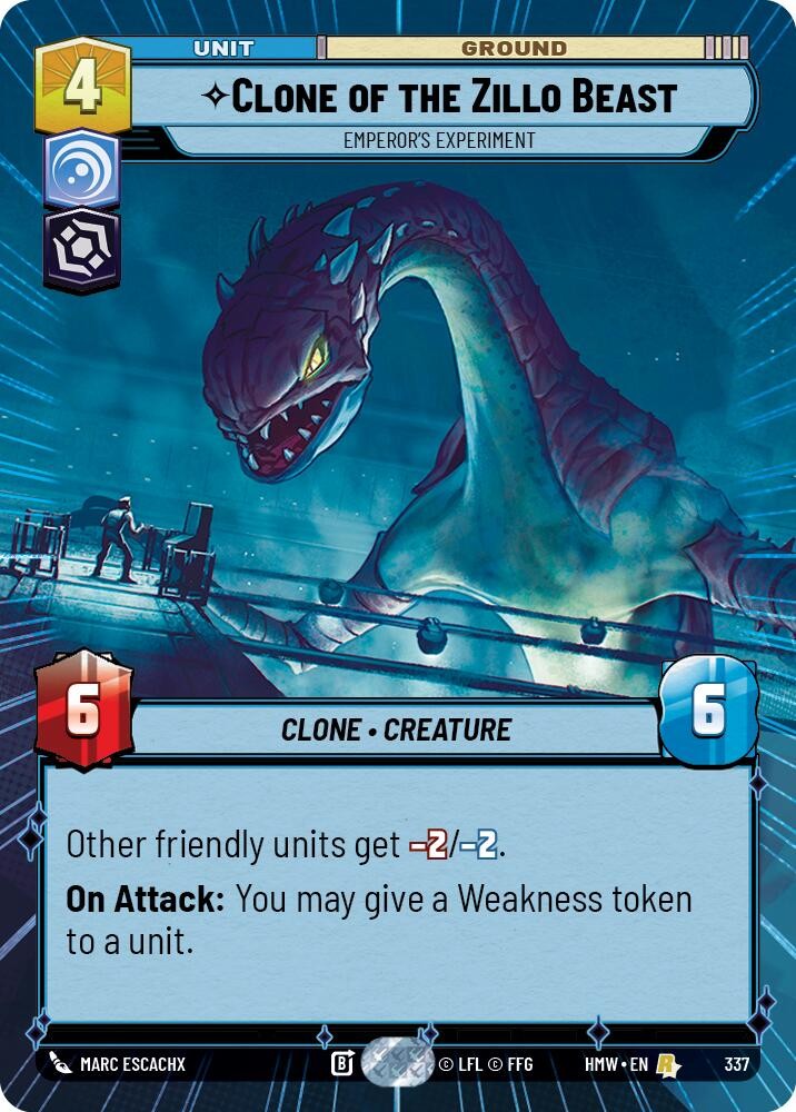 1X-Clone of the Zillo Beast - Emperor's Experiment - Hyperspace-SWU09 - Homeworl