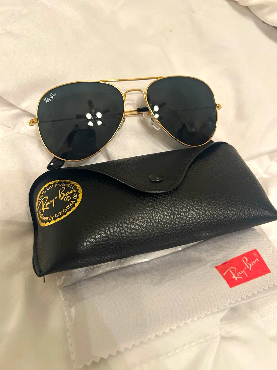 Las mejores ofertas en Aviador Ray-Ban Dorado Negro Gafas de sol