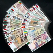 100 Different Banknotes | Real Valuable Paper Money | Old World Currency