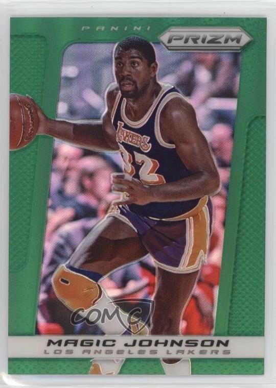 2013-14 Panini Prizm Retail Green Prizm Magic Johnson #242 HOF 3pu