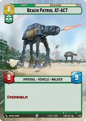x3 Beach Patrol AT-ACT - Hyperspace C Star Wars A Lawless Time M/NM