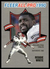 Reggie White All-Pro Insert 1990 Fleer #16 Philadelphia Eagles