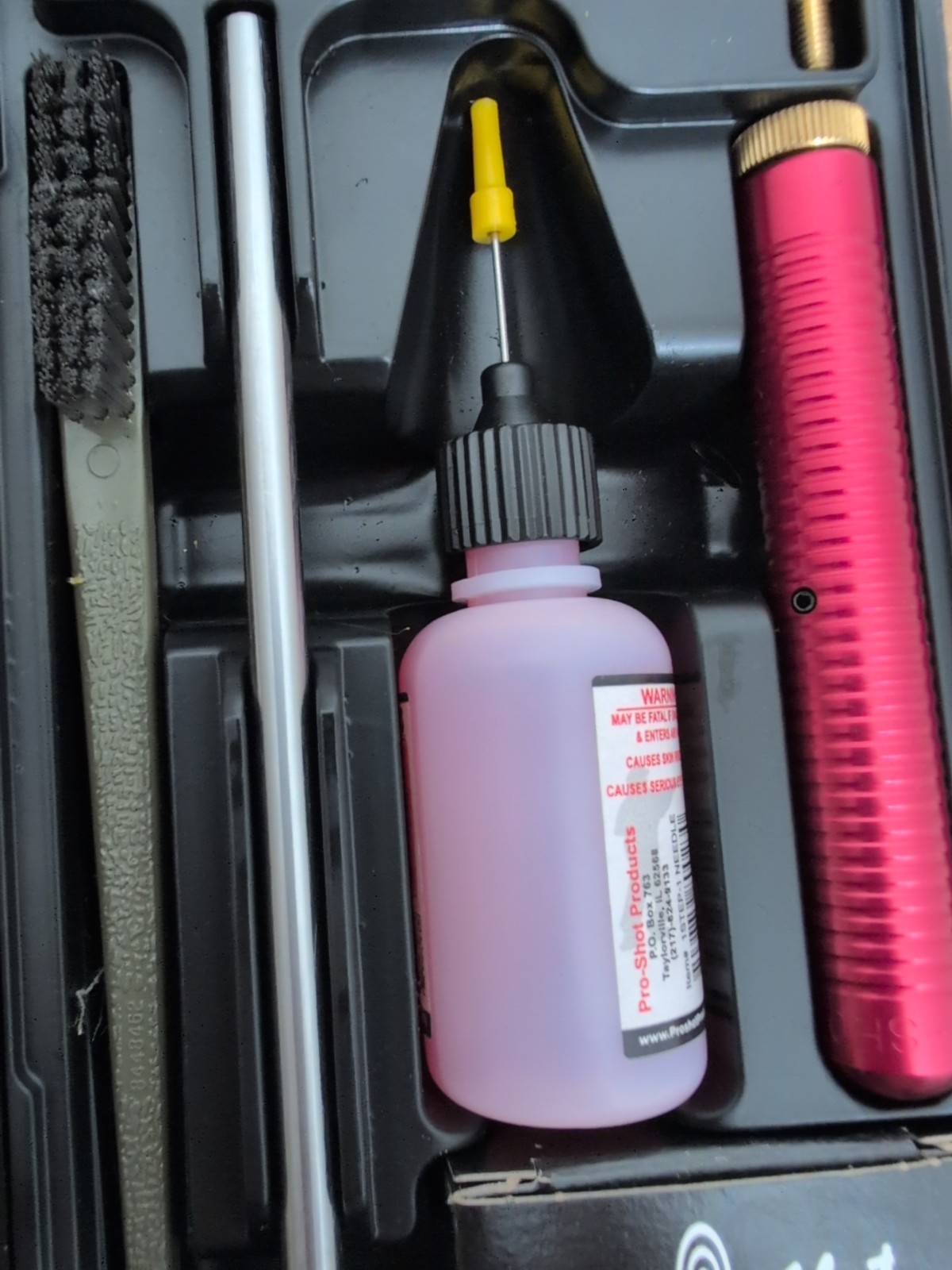 USA Made Pro Shot 9mm 38 357 mag & Up Pistol Cleaning Kit Excellent Condition