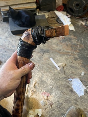 Otzi The Iceman Axe With Solid Copper Bit. Anjou Pear Wood.
