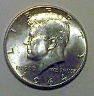 1964 Kennedy Half Dollar 90% Silver, Mint Luster B/U