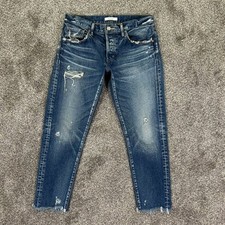 Moussy Howa Vintage Distressed High Rise Tapered Jean Women No Size Tag 31x26