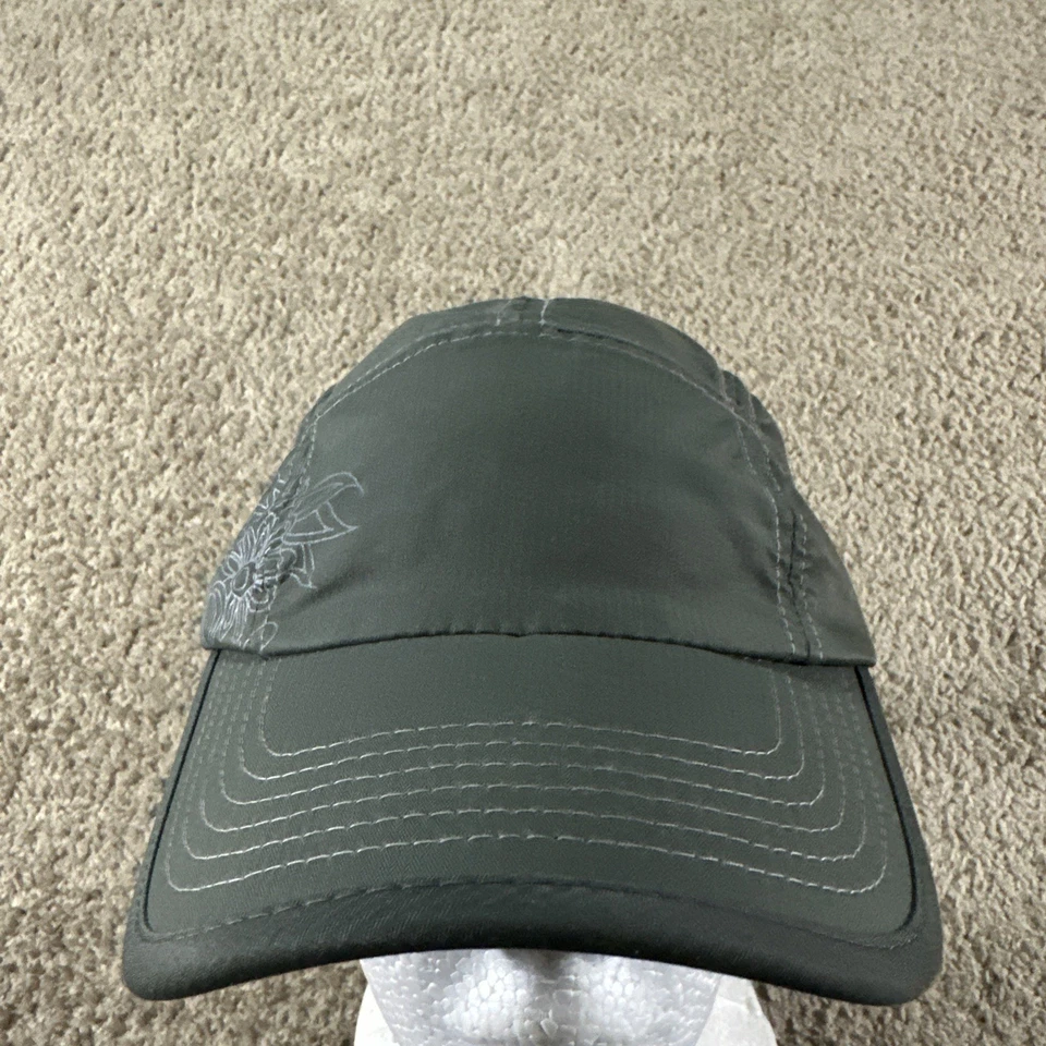 Kuhl Hat Cap Womans Gray Adjustable Strap 5 Panel Floral Heart Logo Outdoors - Image 2 of 4