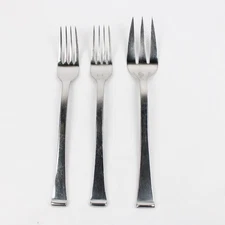 Lot of 3 Cambridge Flatware Triumph Stainless 2 Regular Forks & 1 Serving Fork