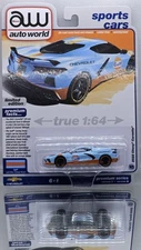 VHTF Limited Edition Auto World Gulf Blue 2022 Chevy Corvette C8 w/ Opening Hood