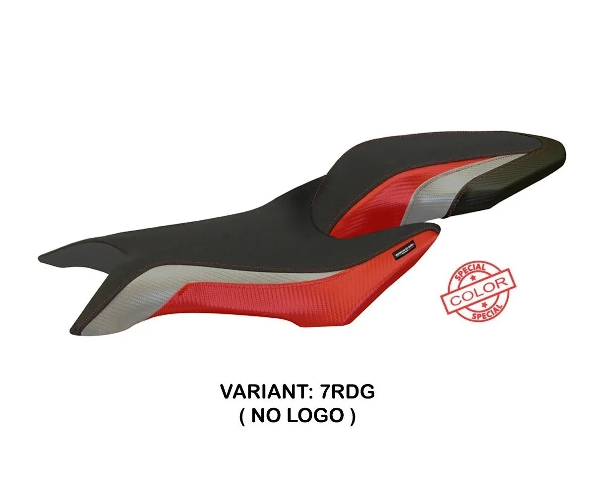 Seat saddle cover Zurigo SColor Red-Gray TPZ MV AGUSTA BRUTALE 800 2016 2022 pY