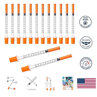 Versatile 30 Pack Sterile Syringes - Ideal for Home, Labs, and DIY Projects