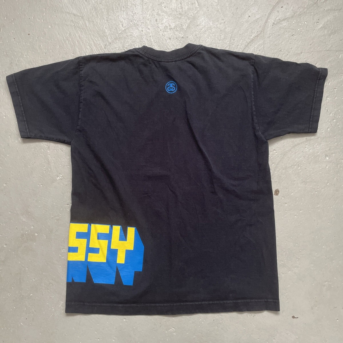 Vintage 1990s Stussy Block Graffiti Letters Skateboarding T-Shirt
