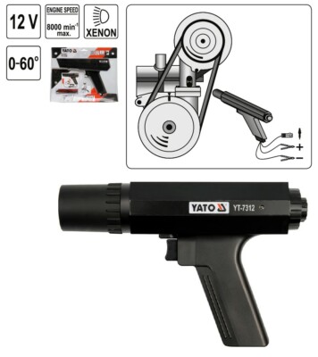 YATO Zündlichtpistole Stroboskoplampe Blitzpistole Xenon 0-60° Echtzeitpistole 