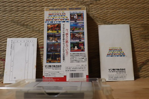 World Heroes w/box manual card Nintendo Super Famicom SFC Very Good Condition! - Picture 2 of 4
