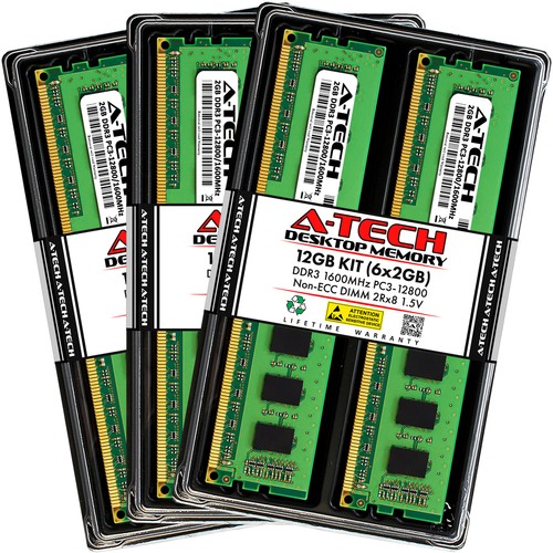 A-Tech 12 GB 6x 2 GB DDR3-1600 KHX1600C9D3K6/12GX memoria equivalente RAM