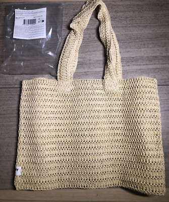 BURBERRY GODDESS Crocheted /Tote Bag / Beige NEW 