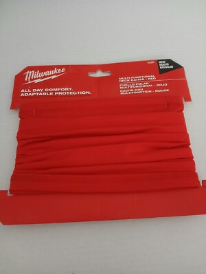 milwaukee Multi- Functional Neck Gaiter-Red Polyester/Spandex New 