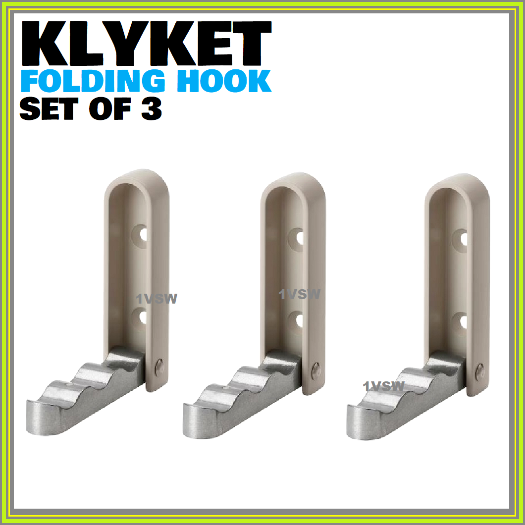IKEA FOLDING HOOK KLYKET BRAND NEW Pack of coat headphone hat bag  towel
