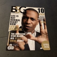 Leslie Odom Jr Signed Hamilton Aaron Burr Broadway 8x10 Photo Beckett BAS A