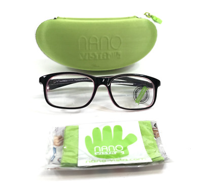 Nano Vista Kids Eyeglasses Frame SLEEK ARACADE 3.0 Black Pink Full Rim 48-15-133