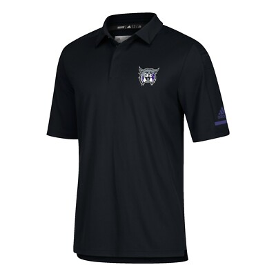 Weber State Wildcats NCAA Adidas Men's  Black Team Iconic Coaches Polo Shirt