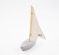 Boot Segelboot Maritim Holz / Zement Maritim Landhausstil
