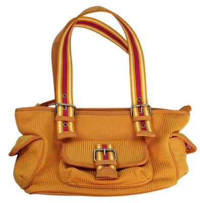 The Sak Small Shoulder HandBag Y2K Baguette Bag Buckles Pockets Polyester Orange