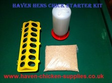 Chick starter pack 30cm trough feeder 1L/ltr jar drinker + chick crumb options