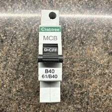 Crabtree Starbreaker MCB 40Amp Single Pole Circuit Breaker Type B 40A 61/B40