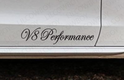 V8 Performance vinyl sticker car logo hood skirt fits Range Rover S500 ...