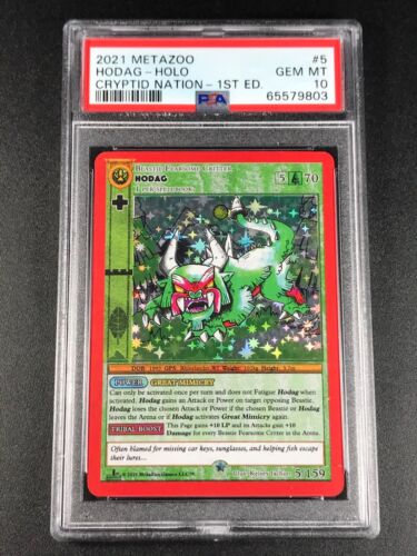 HODAG 2021 METAZOO CRYPTID NATION #5 1ST EDITION HOLOFOIL PSA 10 - Picture 1 of 4