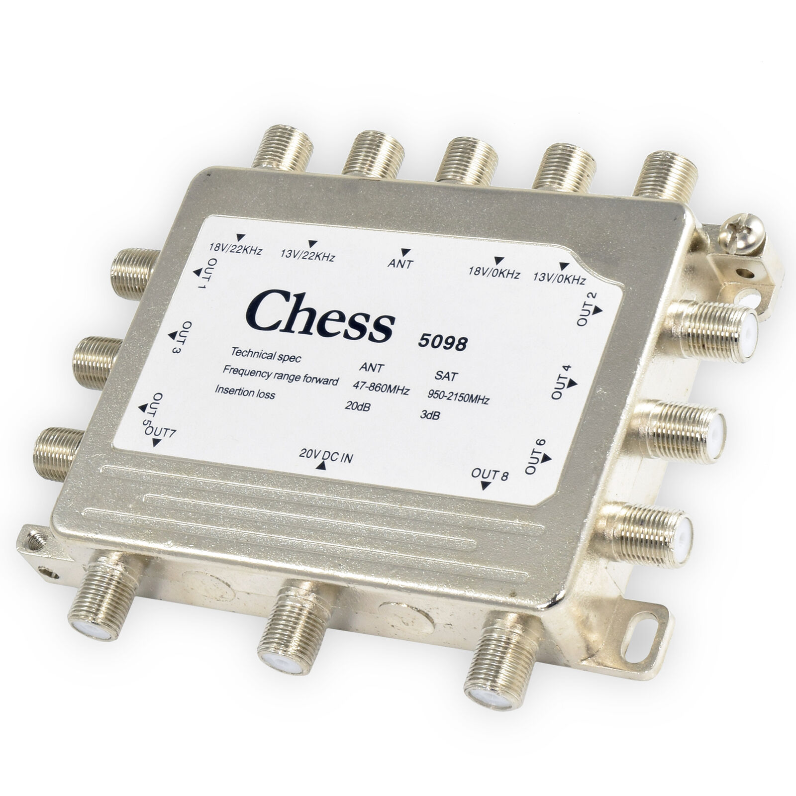 Thumbnail - Chess Multischalter Multiswitch 5-8 5/8 Sat Hdtv Full Hd 3d 4k Sky Uhd
