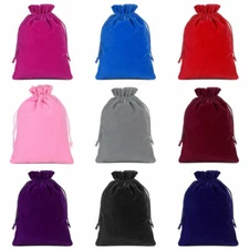 3"X4" VELVET BAG 10PK STRING PULL jewelry gift holiday wedding pouch party favor