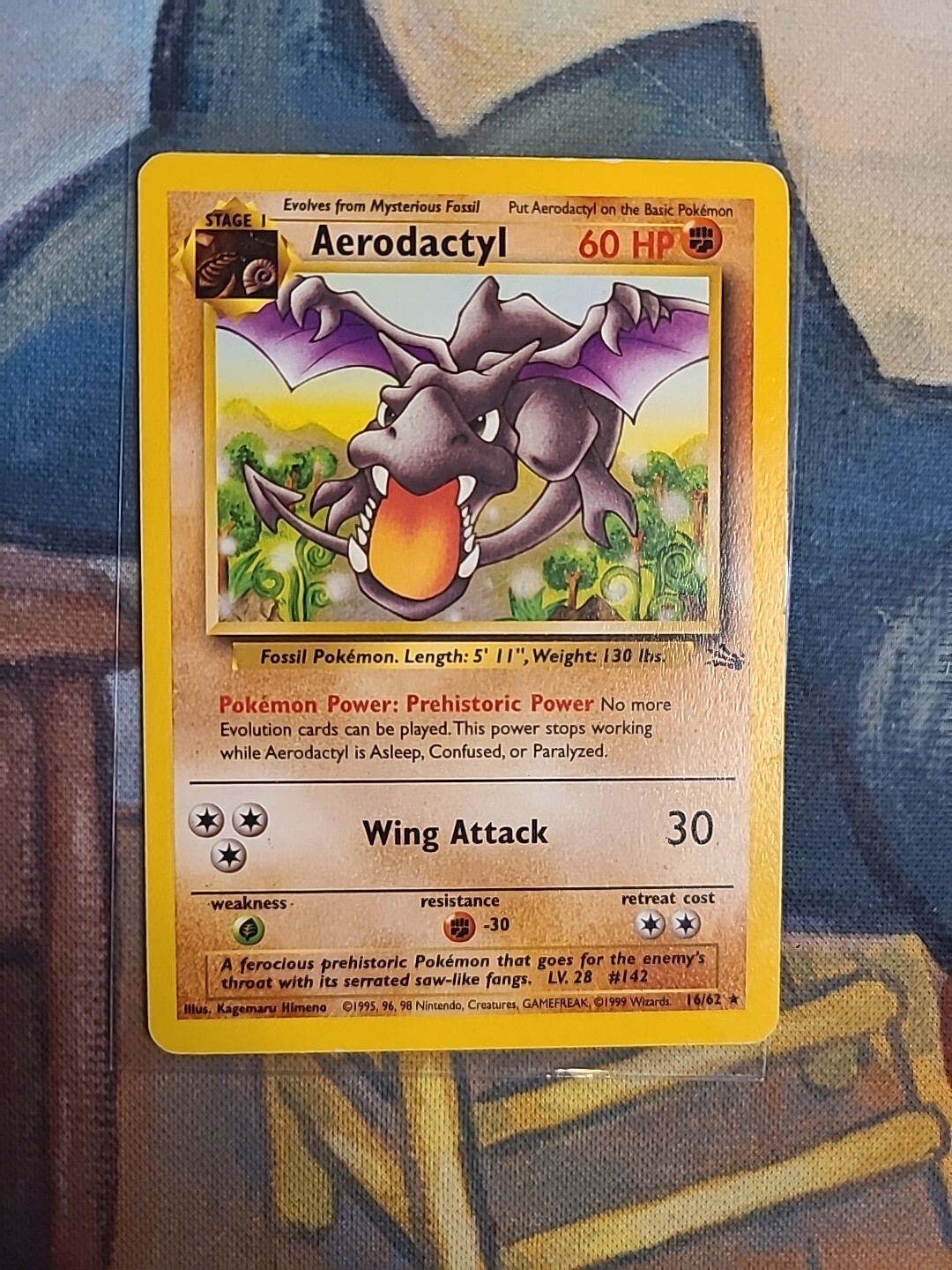 Pokemon Card - Aerodactyl Fossil 16/62 Rare, JS105