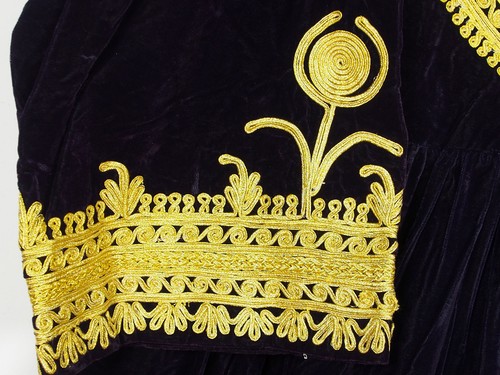 Orient Nomaden Tracht afghan samt kleid afghanistan traditional velvet dress N10 - Picture 9 of 12