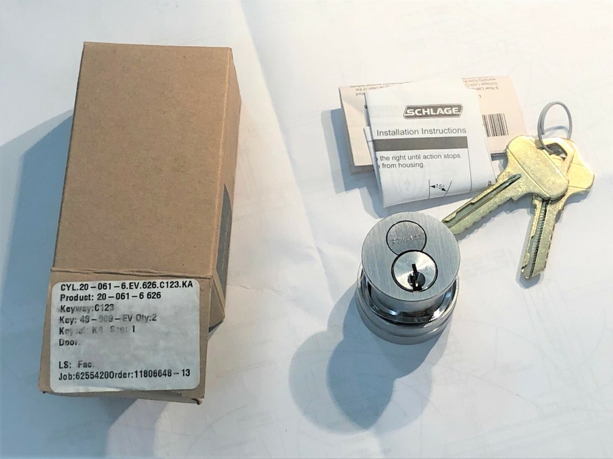 Schlage 20-061-6-626 Mortise Cylinder Interchangeable core NIB | eBay